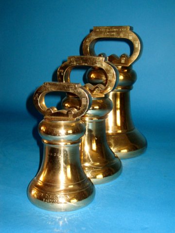 Set of Three Imperial Standard Weights for WEST SUSSEX, 1872. - Click to enlarge and for full details.