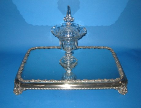 Regency Old Sheffield Plate Silver Mirror Plaque. - Click to enlarge and for full details.