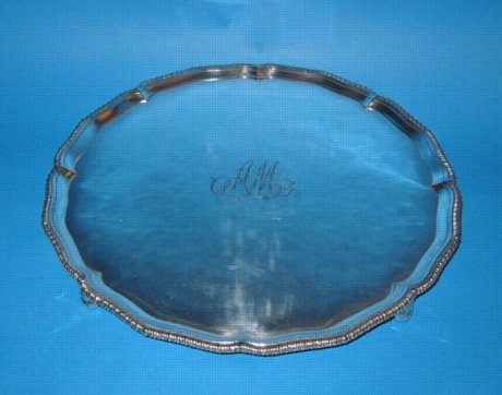 A George III Salver, possibly by Tudor & Leader, unmarked, circa 1780. - Click to enlarge and for full details.