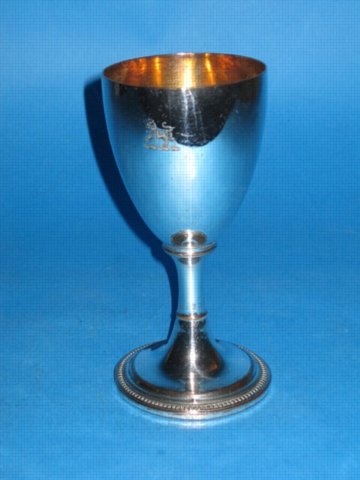A George III Goblet, circa 1780. - Click to enlarge and for full details.
