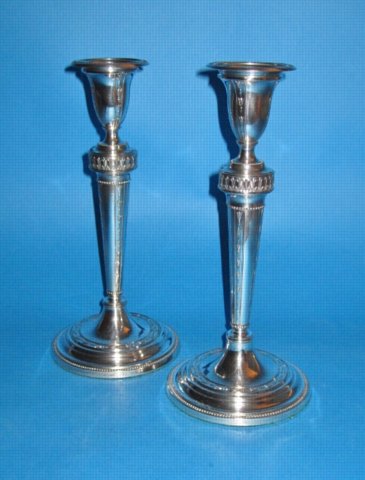 A pair of George III Candlesticks, circa 1780. - Click to enlarge and for full details.