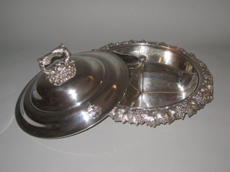 Old Shefield Plate Serving Dish, circa 1825. - Click to enlarge and for full details.
