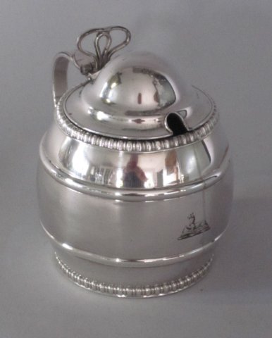 George III Old Sheffield Plate Silver Mustard Pot. Circa 1800. - Click to enlarge and for full details.