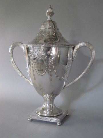 Rare OLD SHEFFIELD PLATE SILVER CUP & COVER, Circa 1775 - Click to enlarge and for full details.