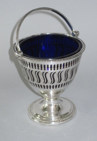 Old Sheffield Plate Silver Sugar Basket, circa 1775. - Click to enlarge and for full details.