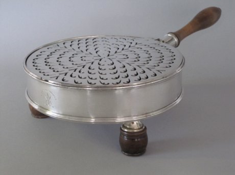 Rare OLD SHEFFIELD PLATE SILVER Charcoal Brazier, circa1790 - Click to enlarge and for full details.