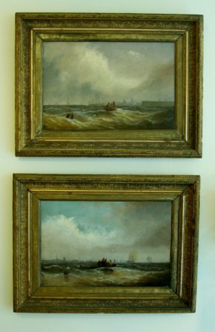 A Pair of Seascapes. FW BARTHOLOMEW. British 19th Century. - Click to enlarge and for full details.