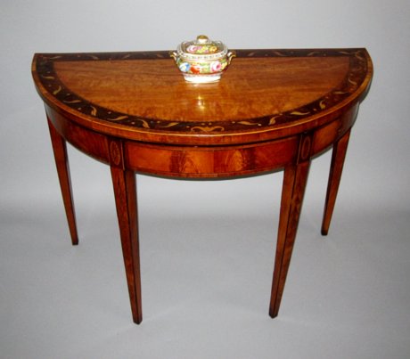GEORGE III SATINWOOD & INLAID CARD TABLE. CIRCA 1785 - Click to enlarge and for full details.