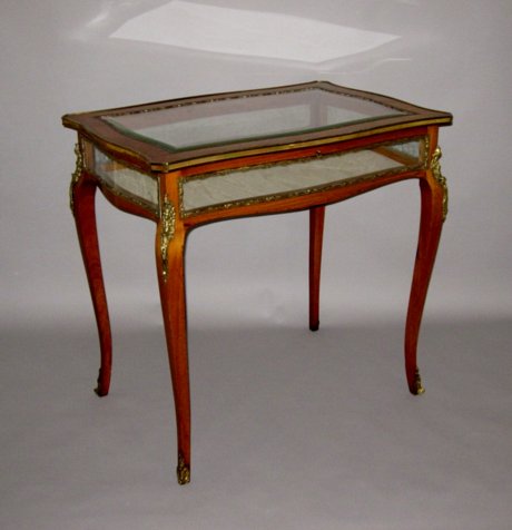 TULIPWOOD & ORMOLU MOUNTED VITRINE TABLE. CIRCA 1840 - Click to enlarge and for full details.
