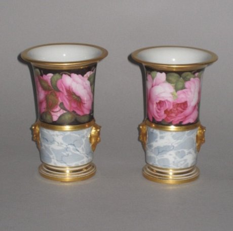 A FINE PAIR OF BARR FLIGHT & BARR WORCESTER PORCELAIN VASES, CIRCA 1804-13.  - Click to enlarge and for full details.