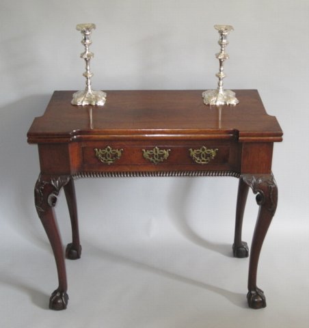 GEORGE II MAHOGANY GAMES TABLE. CIRCA 1750 - Click to enlarge and for full details.