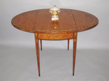 18th CENTURY SATINWOOD & INLAID PEMBROKE TABLE. CIRCA 1780 - Click to enlarge and for full details.