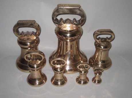 SET OF SEVEN IMPERIAL WEIGHTS FOR CUMBERLAND. 1855 - Click to enlarge and for full details.