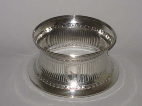 OLD SHEFFIELD PLATE SILVER DISH RING. CIRCA 1785 - Click to enlarge and for full details.