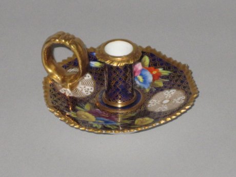 RARE MINIATURE SPODE CHAMBERSTICK. PATTERN . - Click to enlarge and for full details.