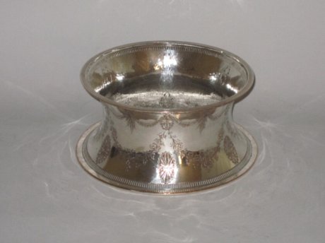 OLD SHEFFIELD PLATE SILVER DISH RING. CIRCA 1790 - Click to enlarge and for full details.