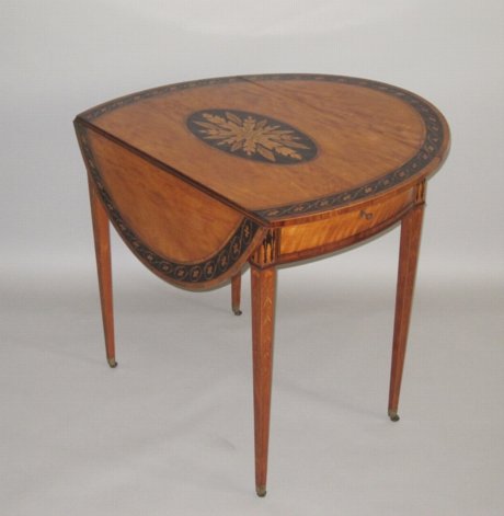 18TH CENTURY SATINWOOD PEMBROKE TABLE, CIRCA 1775 - Click to enlarge and for full details.