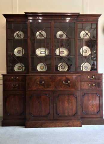 MAHOGANY SECRETAIRE MAHOGANY BOOKCASE. CIRCA 1800 - Click to enlarge and for full details.