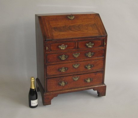 RARE SMALL MAHOGANY BUREAU, CIRCA 1750 - Click to enlarge and for full details.