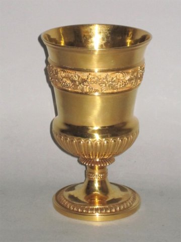​A FINE GEORGE III SILVERGILT GOBLET BY J.W. STOREY LONDON 1807 - Click to enlarge and for full details.