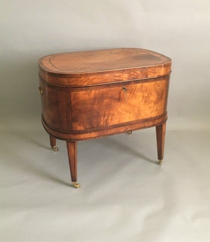 A LATE 18TH CENTURY SATINWOOD CELLARETTE, CIRCA 1785 - Click to enlarge and for full details.