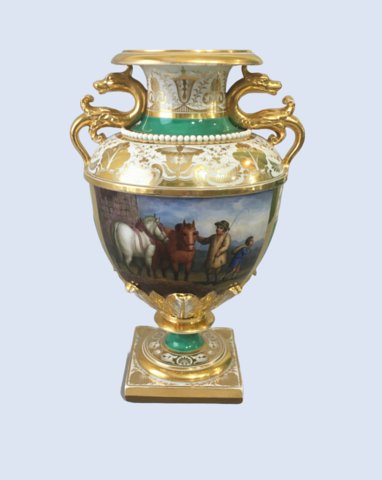 AN EXCEPTIONAL FLIGHT BARR & BARR WORCESTER VASE, CIRCA 1820. - Click to enlarge and for full details.