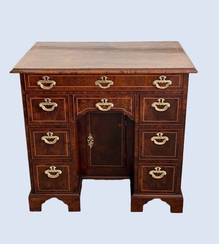 ​A FINE & RARE YEW WOOD KNEEHOLE DESK GEORGE II, CIRCA 1740 - Click to enlarge and for full details.