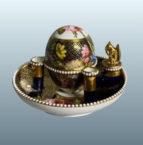​A RARE SPODE INKWELL, CIRCA 1820 - Click to enlarge and for full details.