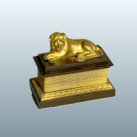 ​A Fine Early 19th Century Regency period Bronze & Ormolu Encrier, circa 1810. - Click to enlarge and for full details.