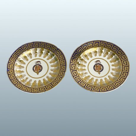 A Fine pair of Coalport Porcelain Dessert Plates, circa 1815 - Click to enlarge and for full details.