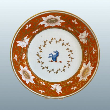 CHAMBERLAINS WORCESTER PORCELAIN DESSERT PLATE, CIRCA 1815 - Click to enlarge and for full details.
