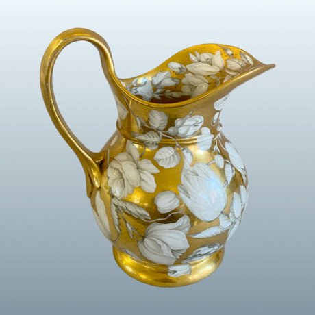 ​A Very Large Coalport Porcelain Jug Circa 1820–1825 - Click to enlarge and for full details.
