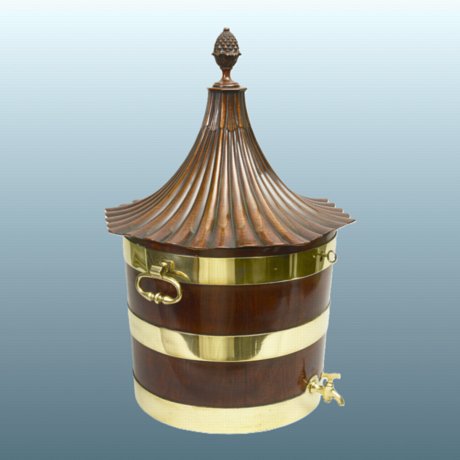A Fine & Unusual George III Pagoda Lidded Wine Cooler, circa 1780 - Click to enlarge and for full details.