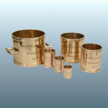 ​A Set of Six Imperial Capacity Measures  For Northallerton, Yorkshire, 1825 - Click to enlarge and for full details.
