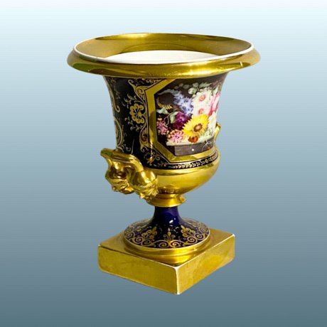 A Minton Porcelain Vase, circa 1830. Painted by Thomas Steel - Click to enlarge and for full details.