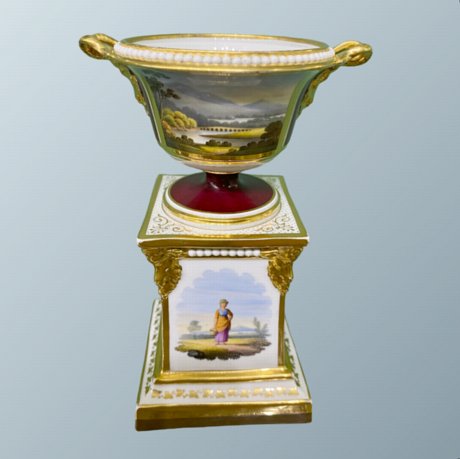 ​Flight, Barr & Barr Worcester Porcelain Miniature Vase, circa 1820 - Click to enlarge and for full details.