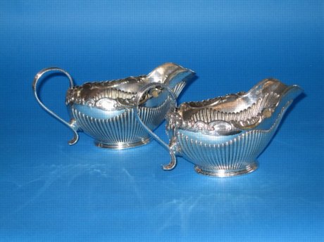 A Rare pair of Old Sheffield Sauce boats - Click to enlarge and for full details.