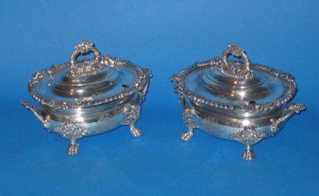 Pair of Regency Period Sauce Tureens - Click to enlarge and for full details.