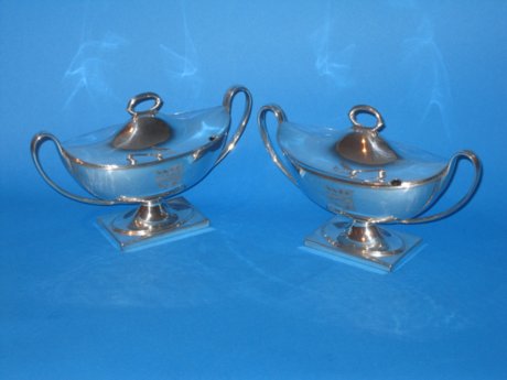 Pair of Late 18th Century Sauce Tureens - Click to enlarge and for full details.