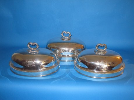 Suite of six Old Sheffield dish covers, Lord Cornwallis - Click to enlarge and for full details.