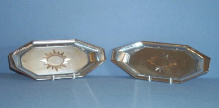 Pair of early 19th Century OSP snuffer trays. - Click to enlarge and for full details.
