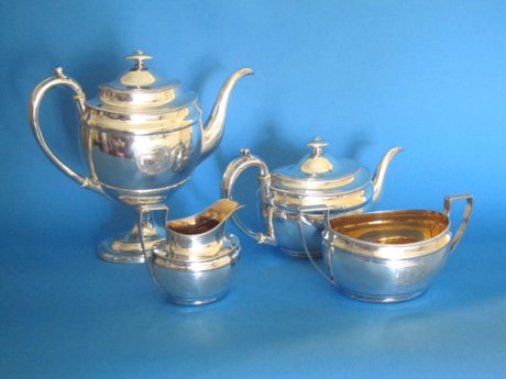 Georgian four piece tea & coffee service - Click to enlarge and for full details.