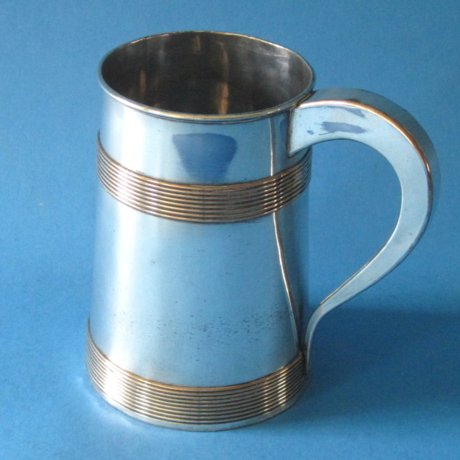 Georgian Old Sheffield silver tankard, circa 1780. - Click to enlarge and for full details.