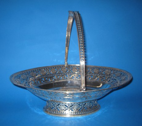 Late 18th CenturyOld Sheffield Silver Bread or cake Basket - Click to enlarge and for full details.