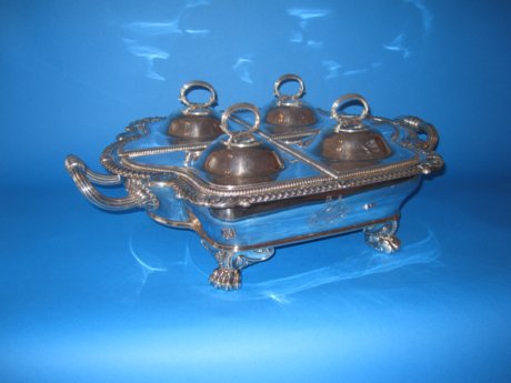 Old Sheffield Silver Supper dish, circa  1825 - Click to enlarge and for full details.