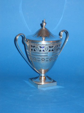 18th Century Old Sheffield silver Sugar vase. - Click to enlarge and for full details.