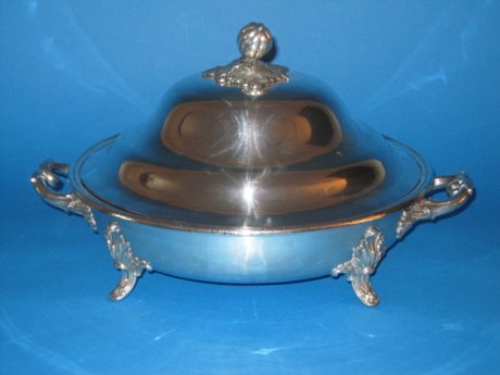 Regency old Sheffield silver serving dish - Click to enlarge and for full details.