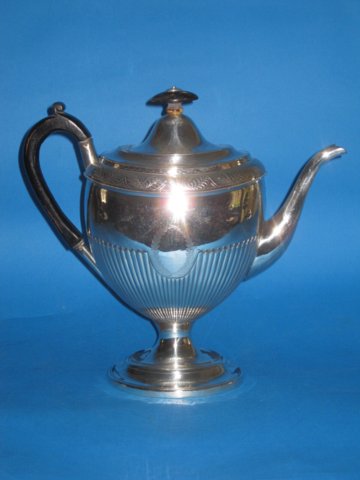 Old Sheffield Plate Silver Coffee pot, 1800-1808 - Click to enlarge and for full details.