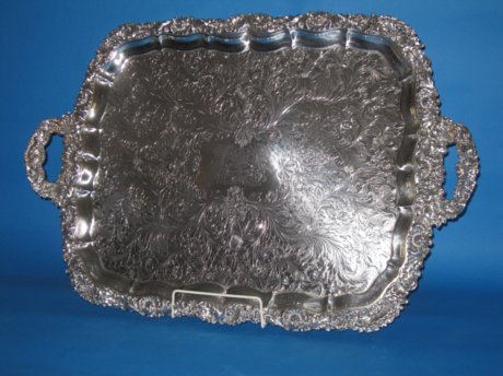 Regency Old Sheffield Plate Tea Tray, circa 1825 - Click to enlarge and for full details.