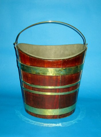 Mahogany & brass bound Bucket, circa 1800 - Click to enlarge and for full details.